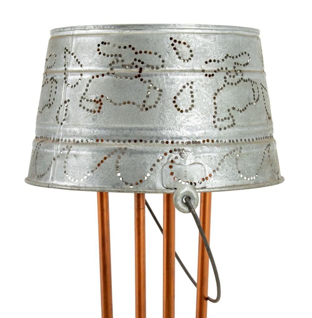 American Folk Art Faucet Motif Mixed Metal Floor Lamp For Sale