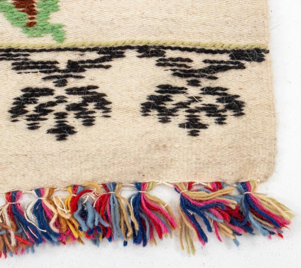 Folk art floral hand-woven wool runner / rug. unmarked. 

Dealer: S138XX