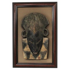 Folk Art Gabon Styled African Tribal Wooden Mask Wall Sculpture (A)