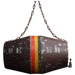 Vintage Folk Art German Beer Trade Sign