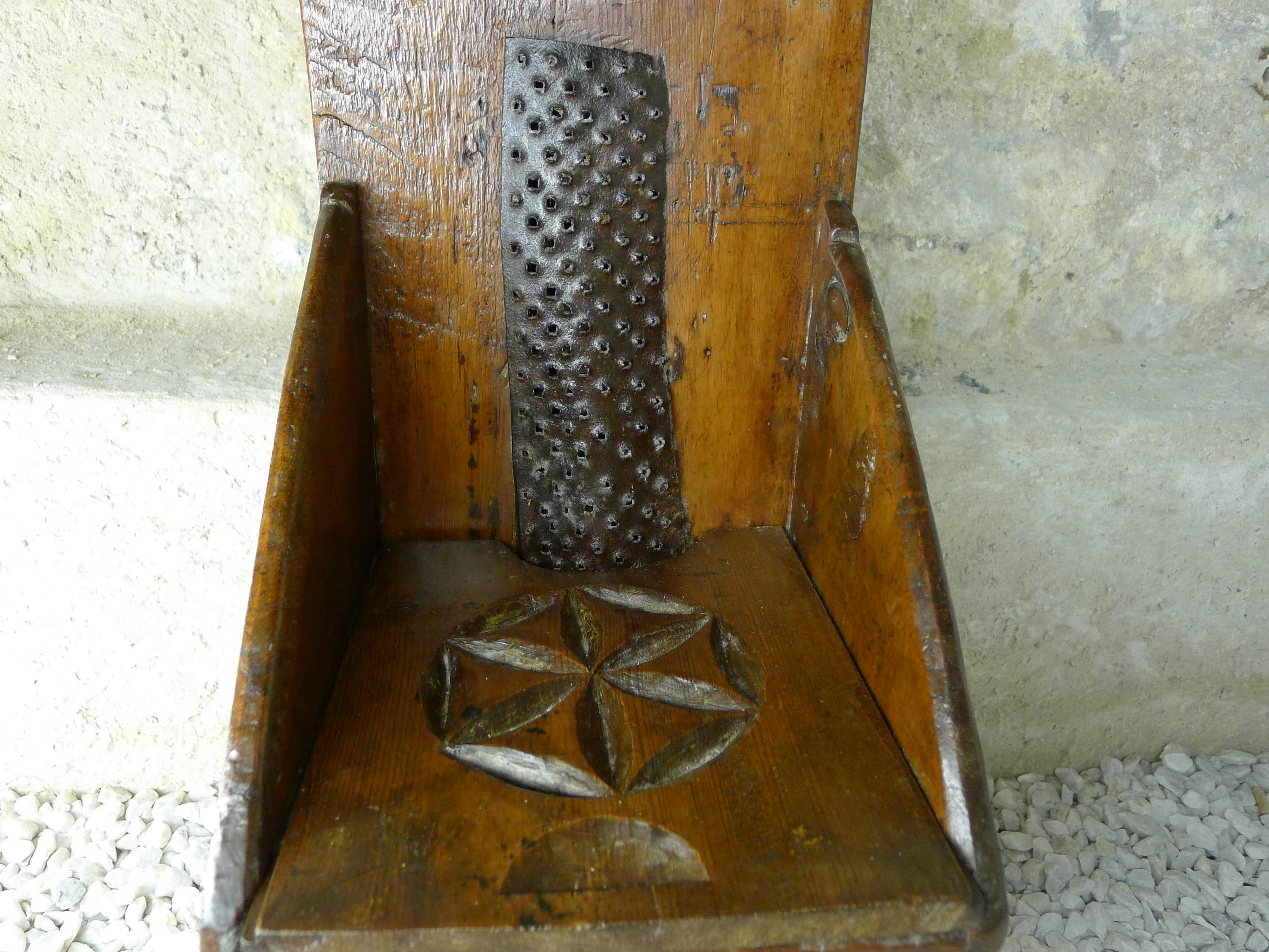 Hand-Carved Folk Art Grater with Bread, 18th Century For Sale
