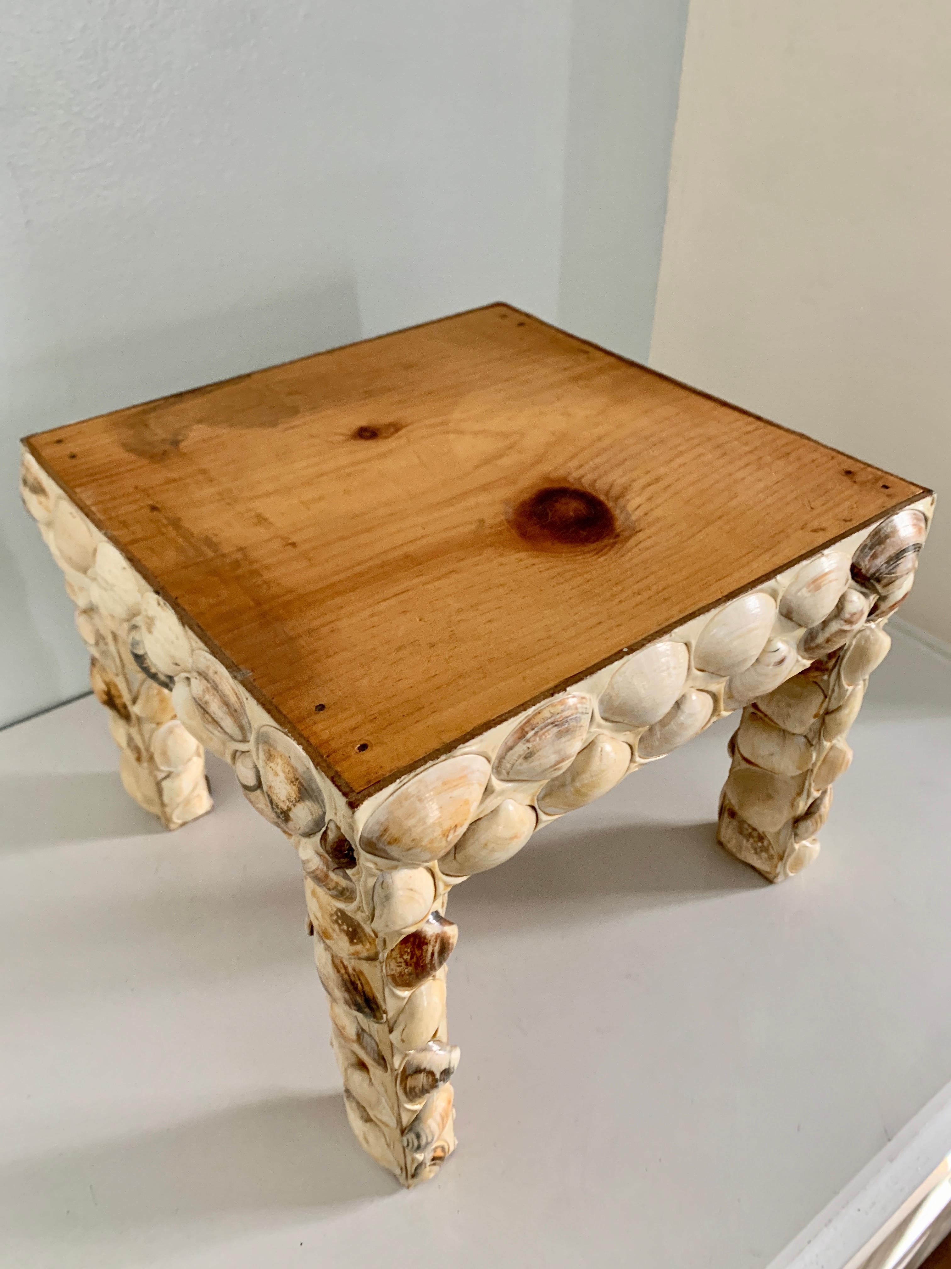Folk Art Grotto or Cockle Shell Side Table 2