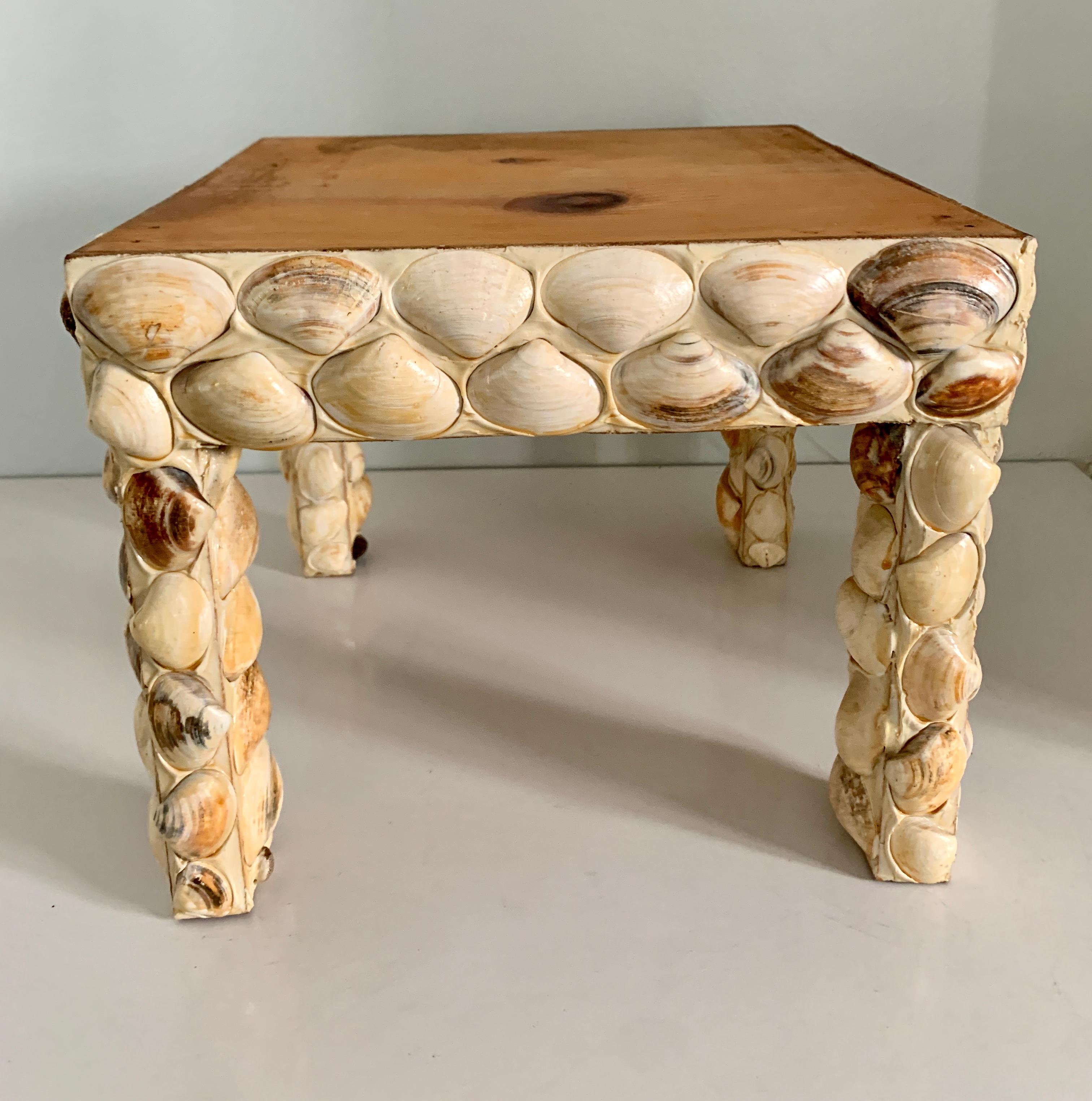 Folk Art Grotto or Cockle Shell Side Table 3
