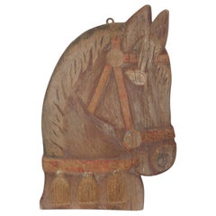 Folk Art Hand Carved Horse Head