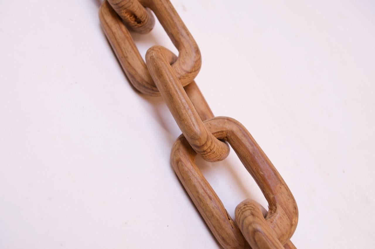 Folk Art Hand Carved Spruce Whimsy Chain For Sale 6