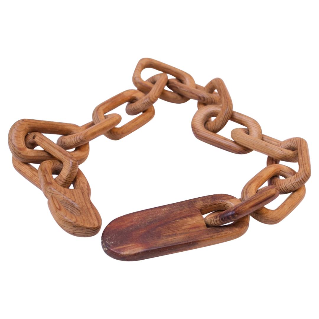 Folk Art Hand Carved Spruce Whimsy Chain