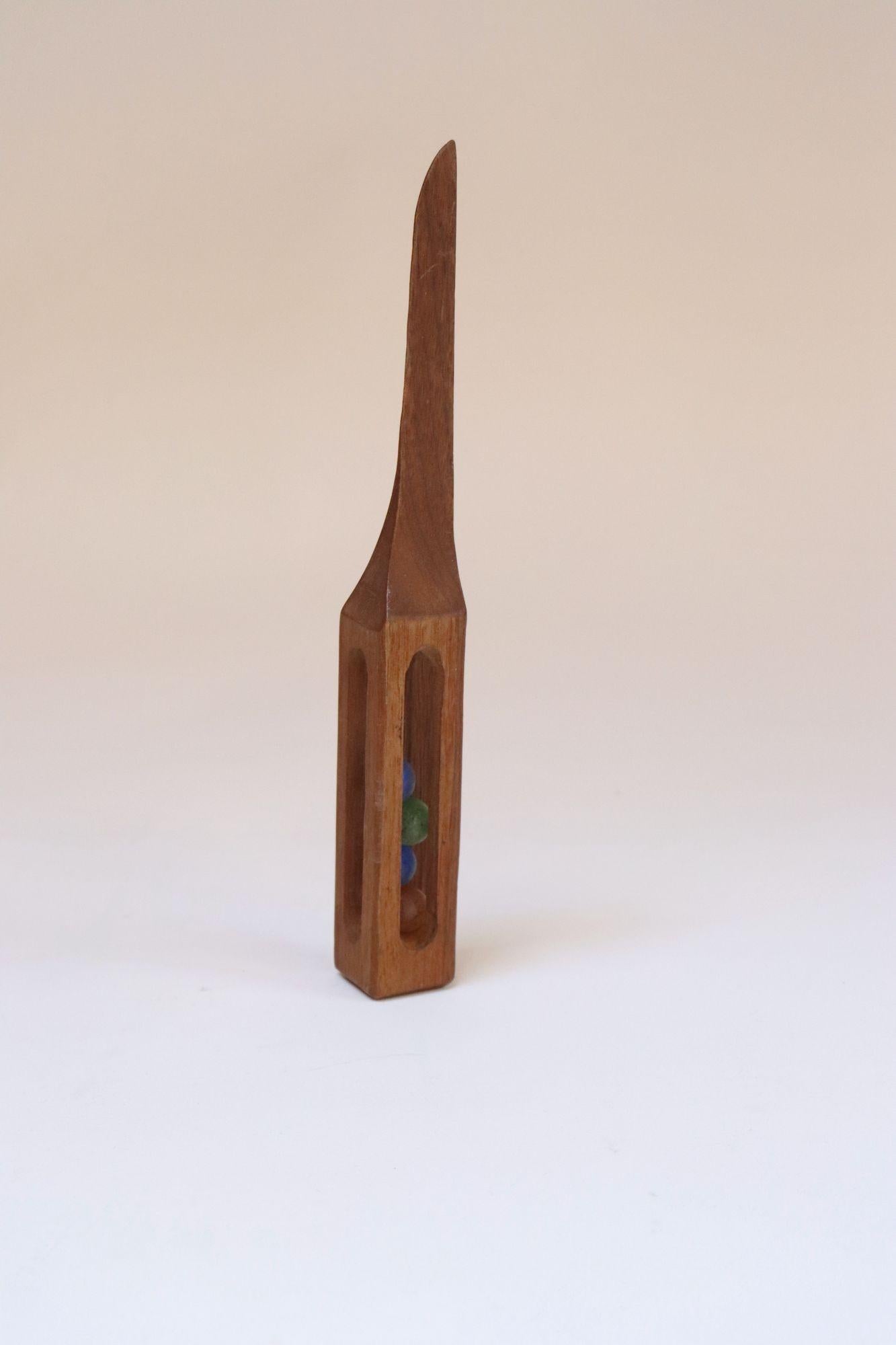 Americano Tagliacarte Folk Art Carved intagliato a mano 