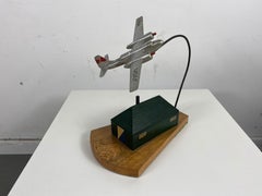 Folk Art, Hand Executed Modernist, Art Deco Airplane /Trinket Box