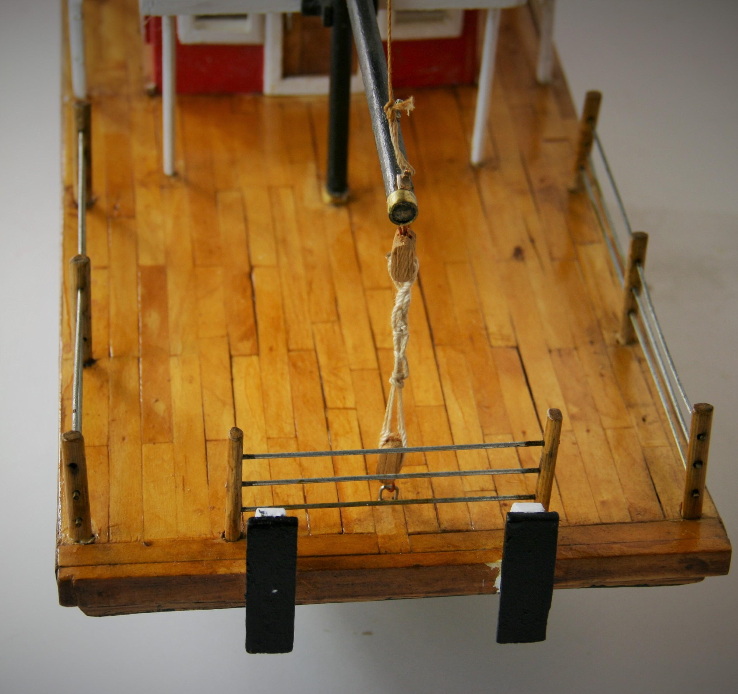 Milieu du XXe siècle Modèle de bateau à roue à aubes fabriqué à la main d'artisanat en vente