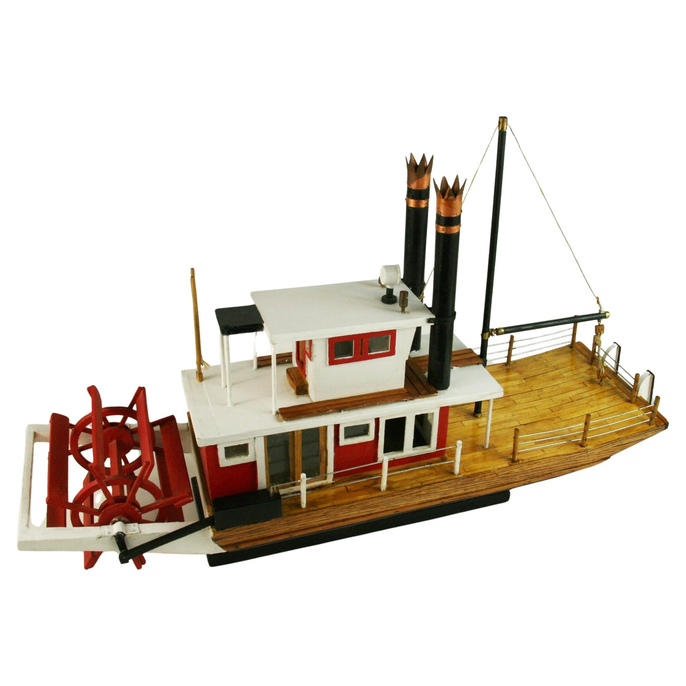Arte Popular Hand Made Modelo de Barco de Rueda de Paletas