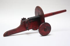 Folk Art Hand Painted Cannon