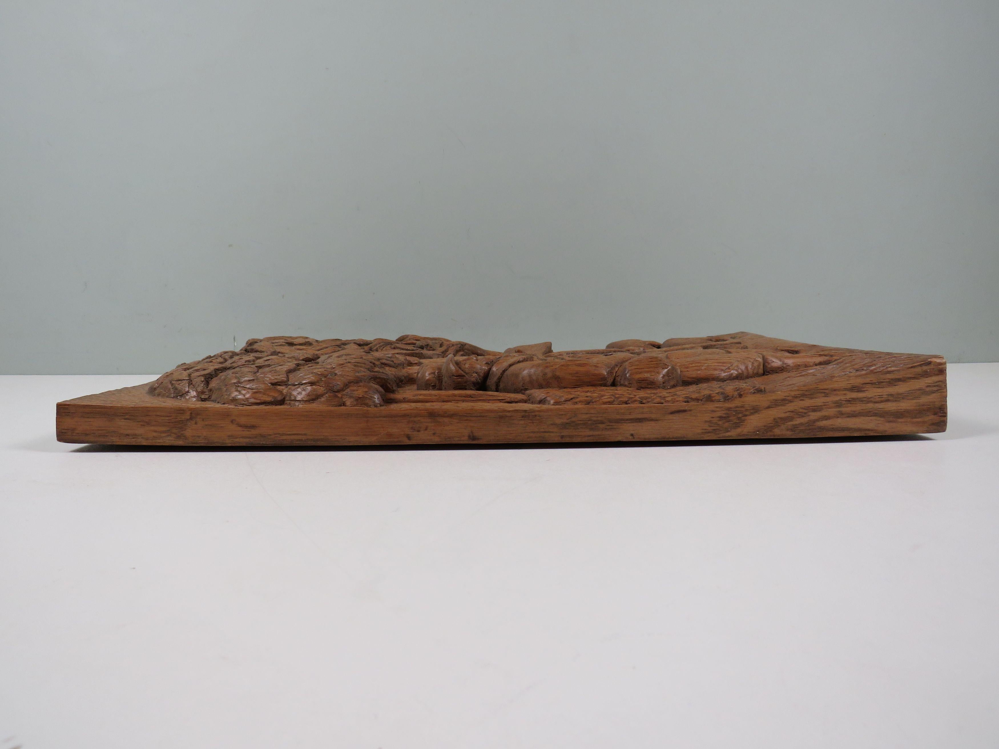 Arte popular, decoración de pared de madera tallada a mano en venta 1