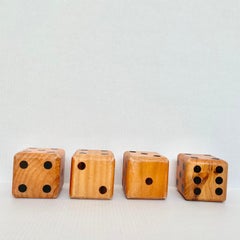 Folk Art Handmade Wood Dice