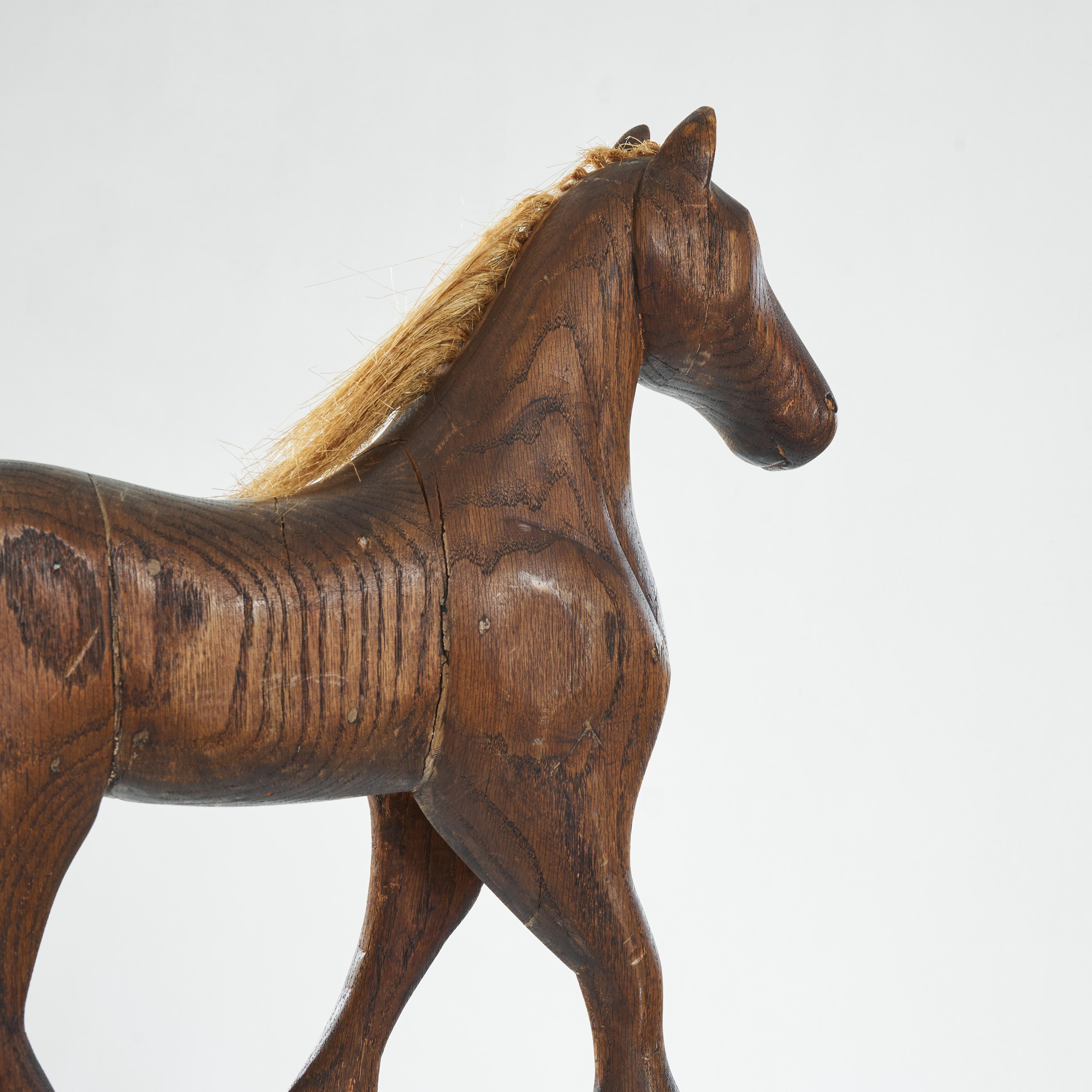 Folk Art Horse in Oak 2