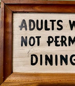 Folk Art Hotel Dress Code Sign, circa 1950