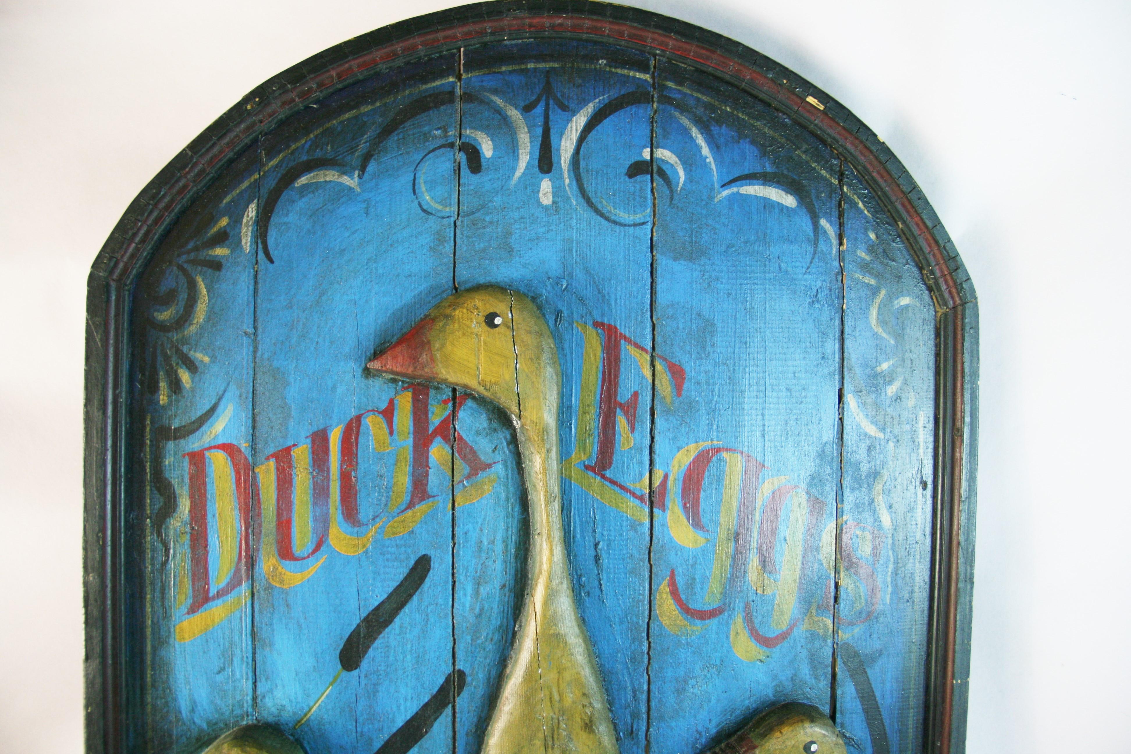 Insegna folkloristica della fattoria delle uova d'anatra del fiume Indiano in vendita 4