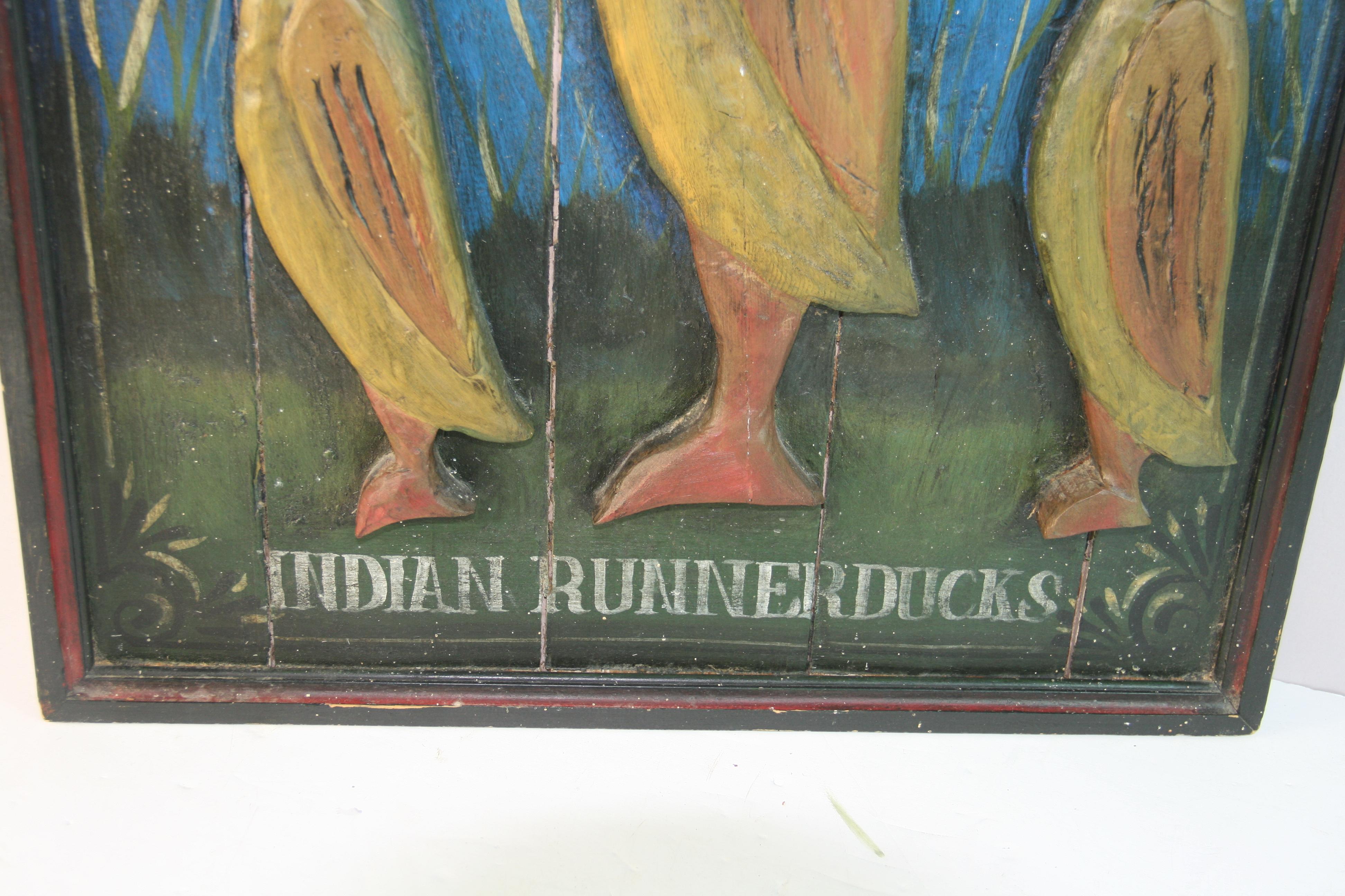 Insegna folkloristica della fattoria delle uova d'anatra del fiume Indiano in vendita 1