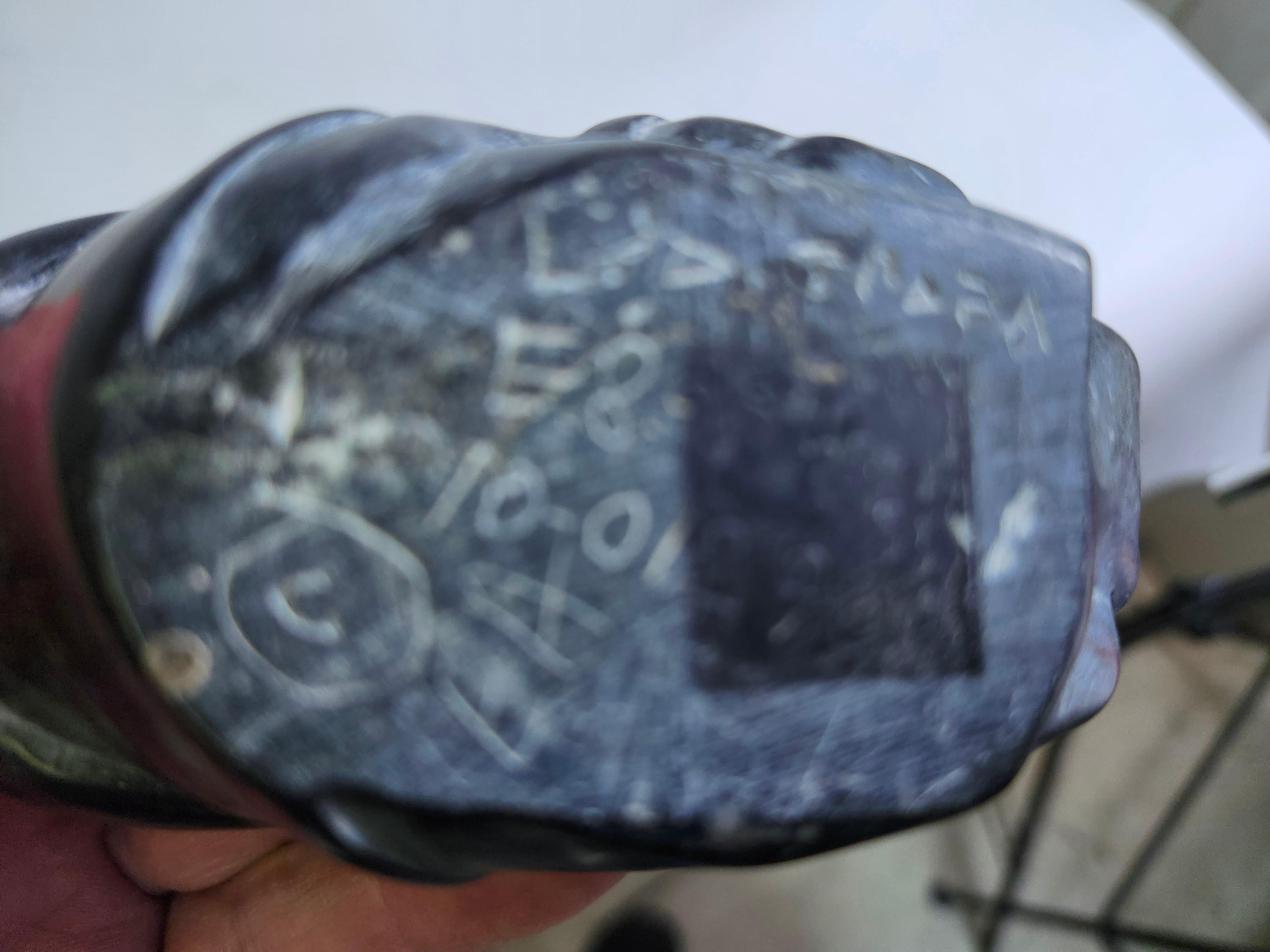 Folk Art Inuit Hand Carving of a Man with a Bear in Soapstone C1975 For Sale 4