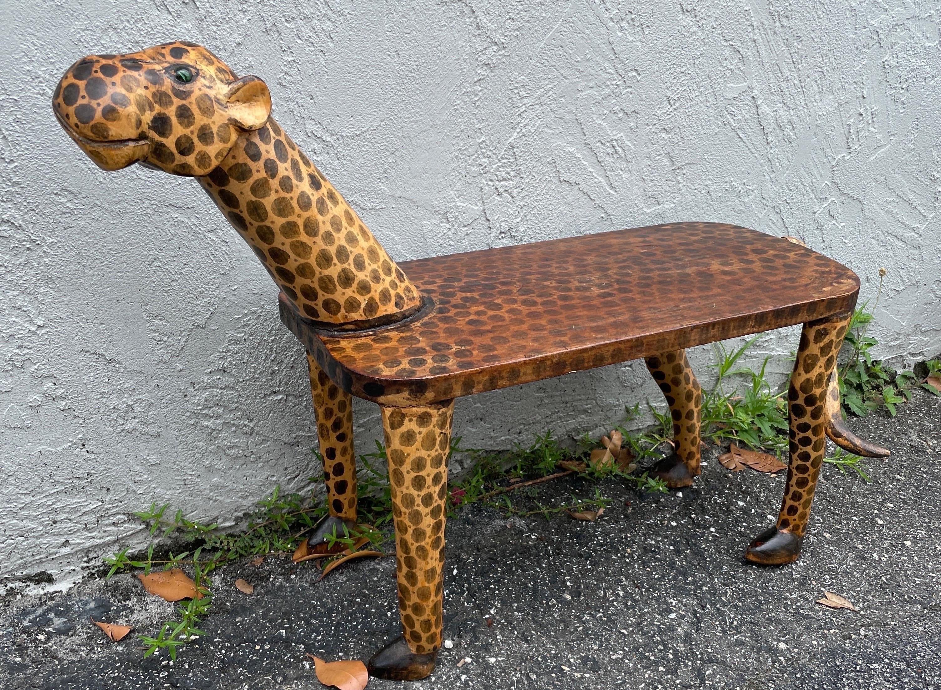 cheetah print bench