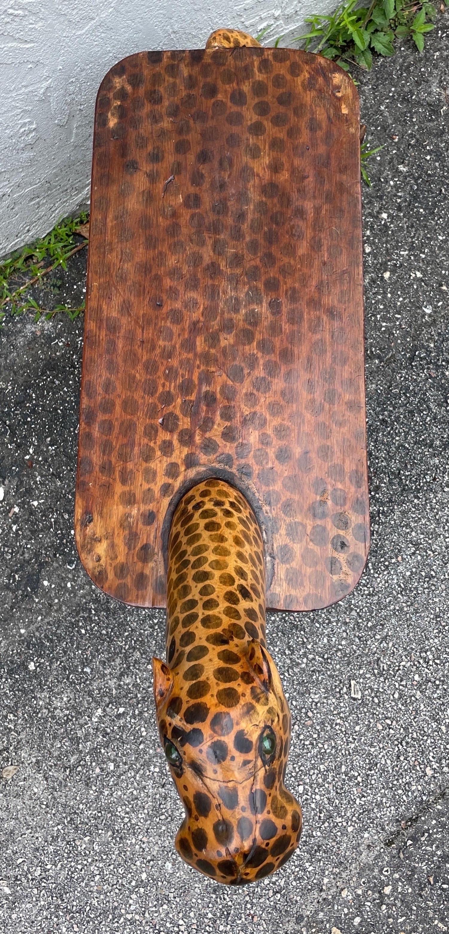 Banc léopard d'artisanat en vente 3