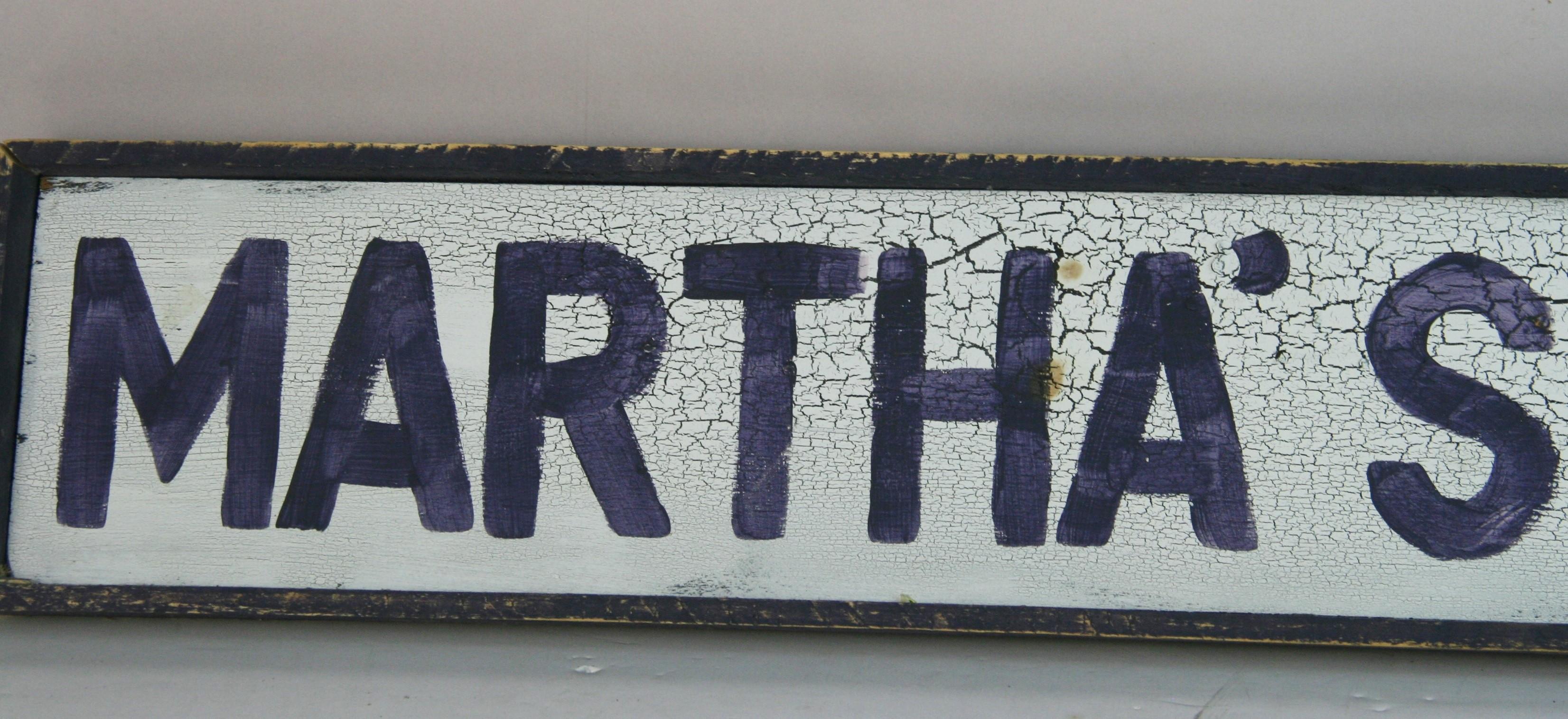 Enseigne peinte à la main Folk Art Martha's Vineyard Bon état - En vente à Douglas Manor, NY