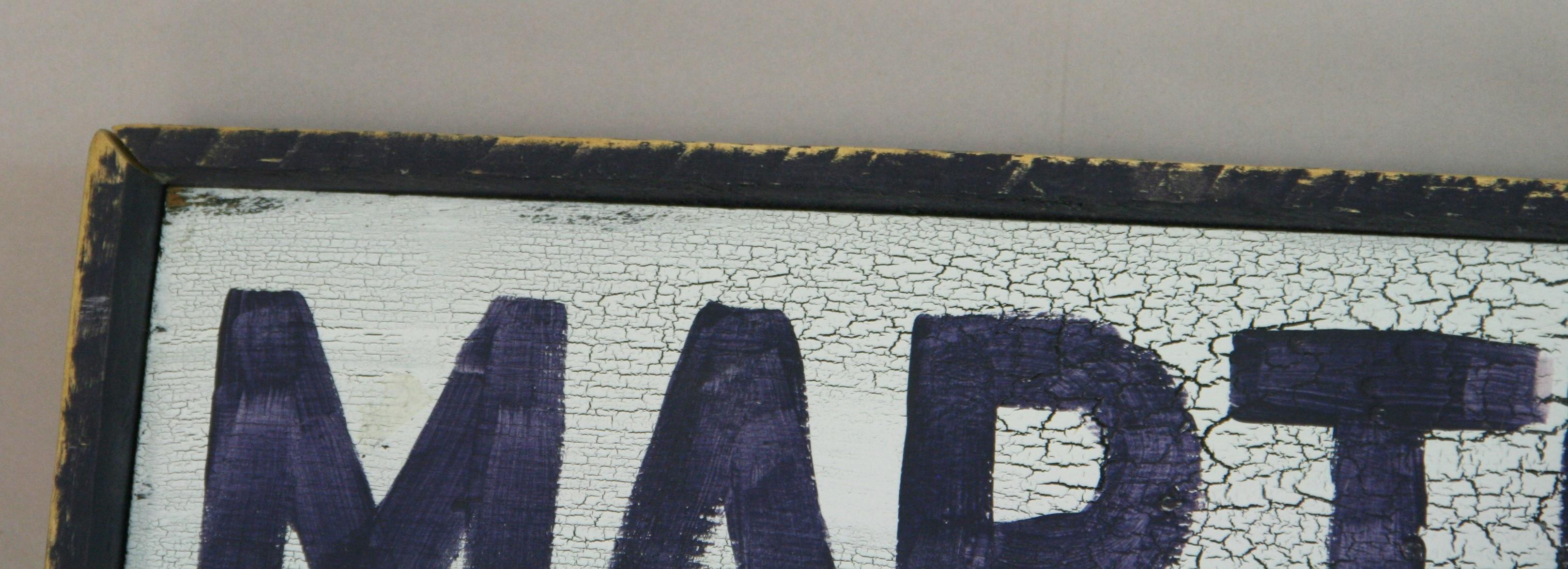 Bois de récupération Enseigne peinte à la main Folk Art Martha's Vineyard en vente