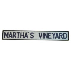 Folk Art Martha's Vineyard Hand Painted Sign