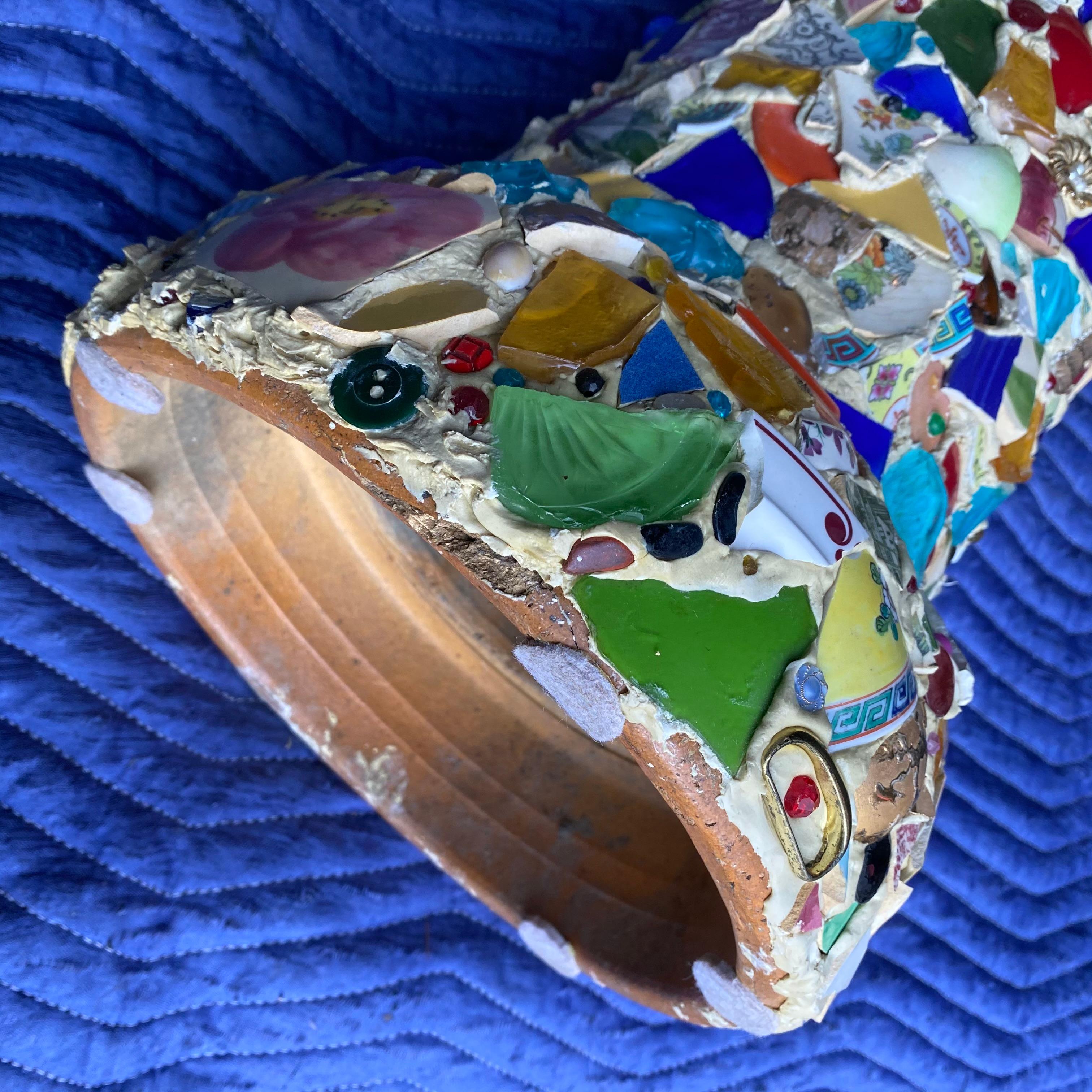 Paragüero o bastonero de mosaico con memoria de arte popular en venta 5