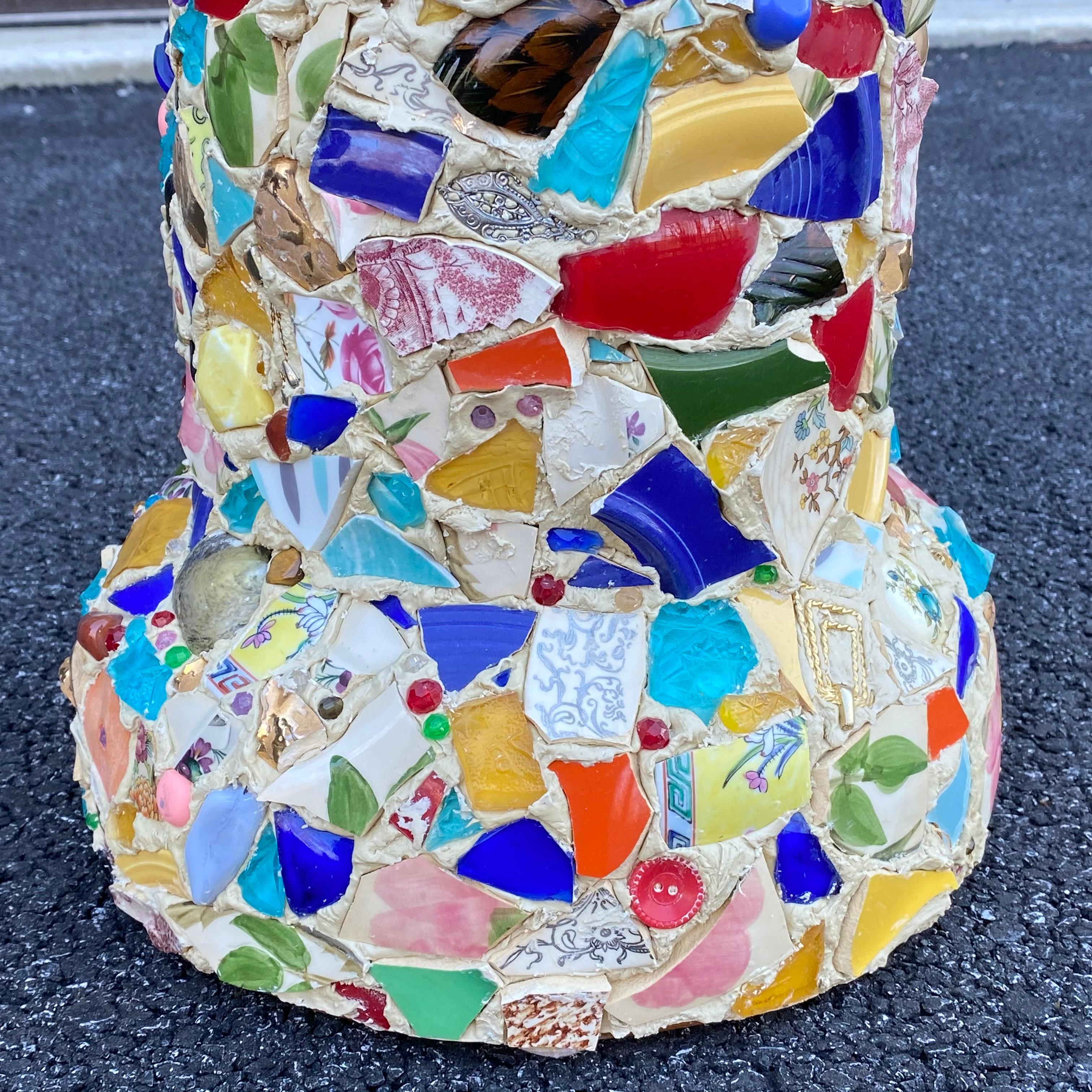 Paragüero o bastonero de mosaico con memoria de arte popular en Bueno estado para la venta en West Chester, PA