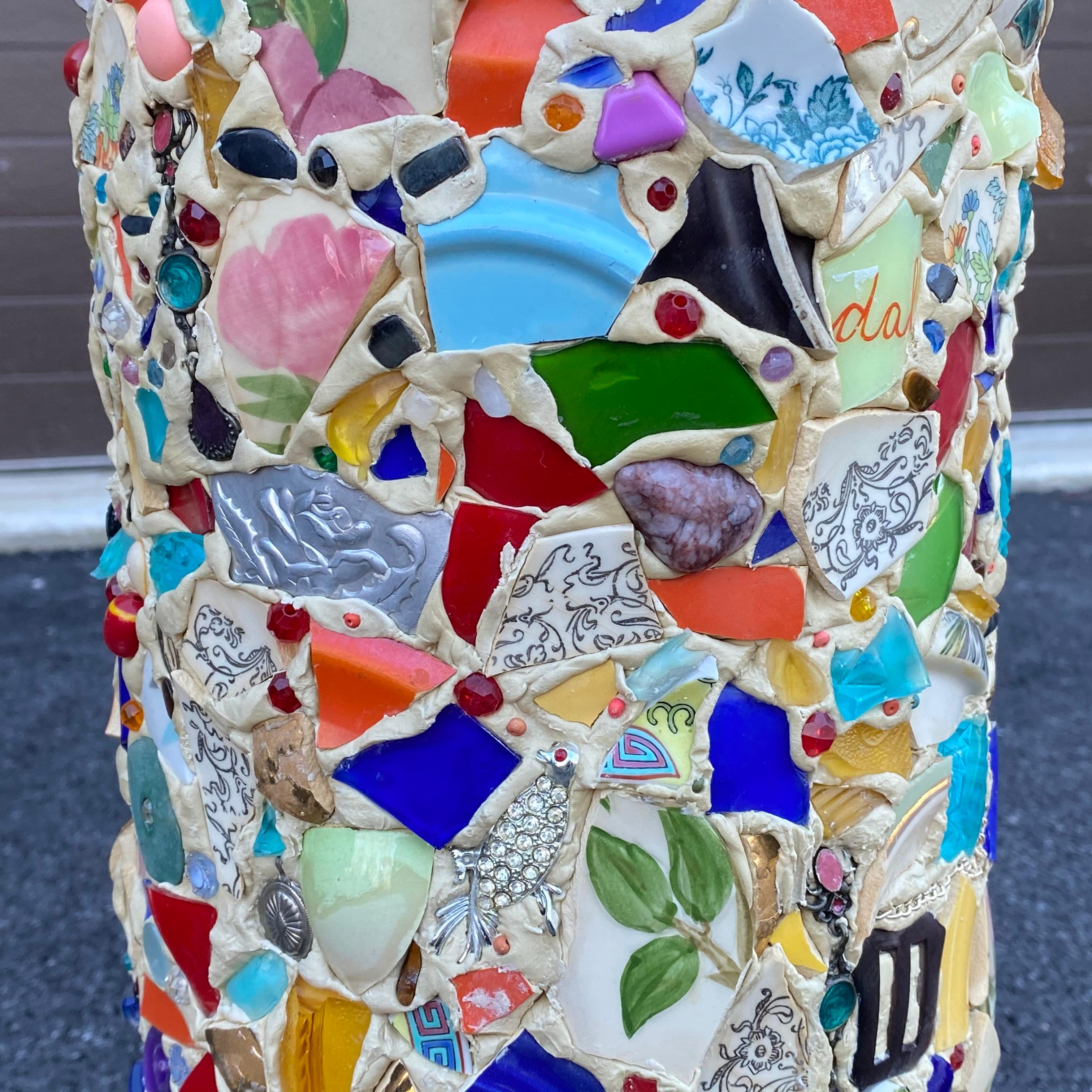 Paragüero o bastonero de mosaico con memoria de arte popular siglo XX en venta