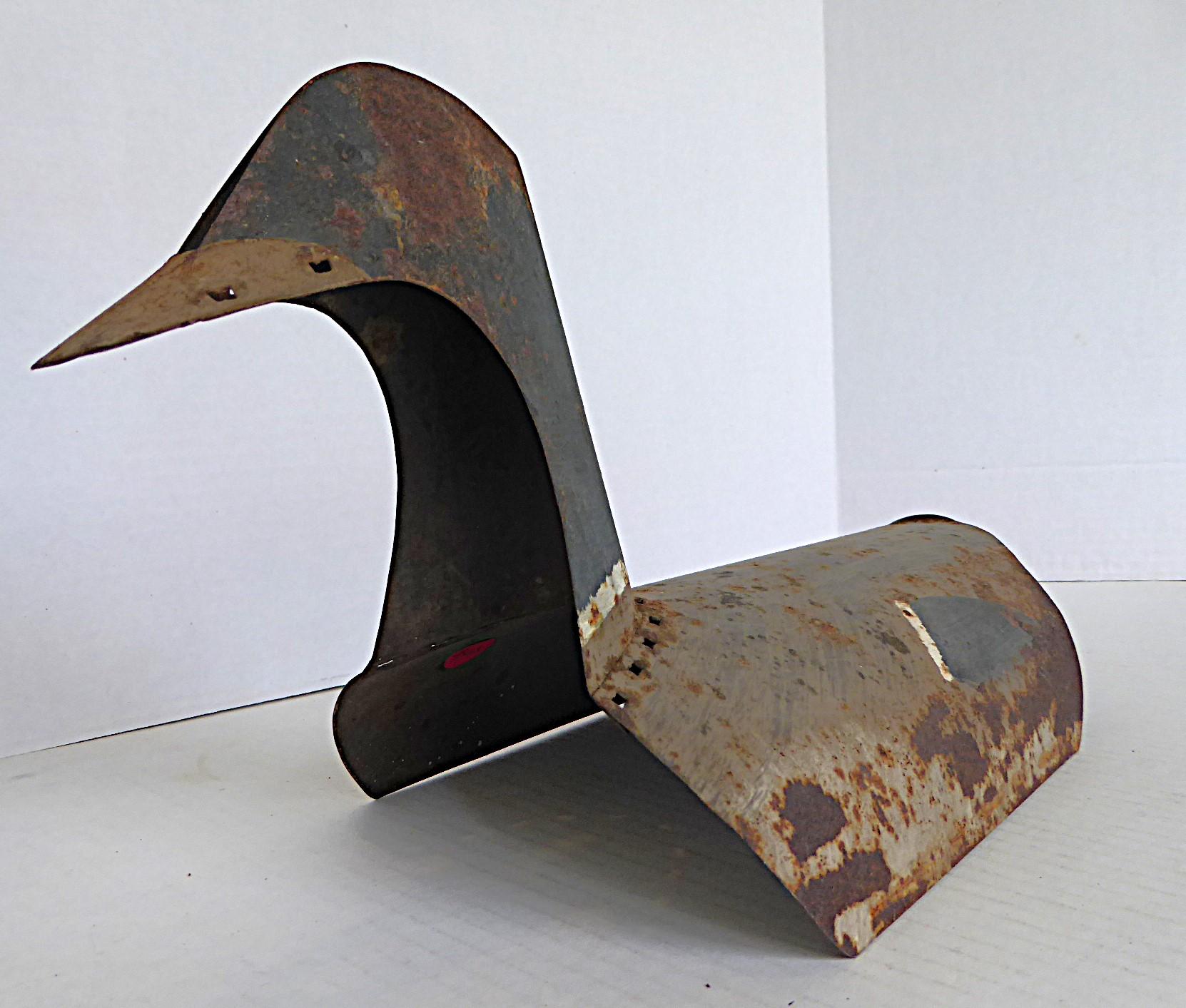 American Folk Art Metal Mallard Duck Decoy late 1950s For Sale
