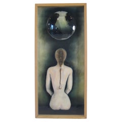 Arte popular Figura femenina desnuda Pintura en caja de sombras