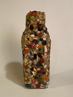 Folk Art Mosaic Bottle