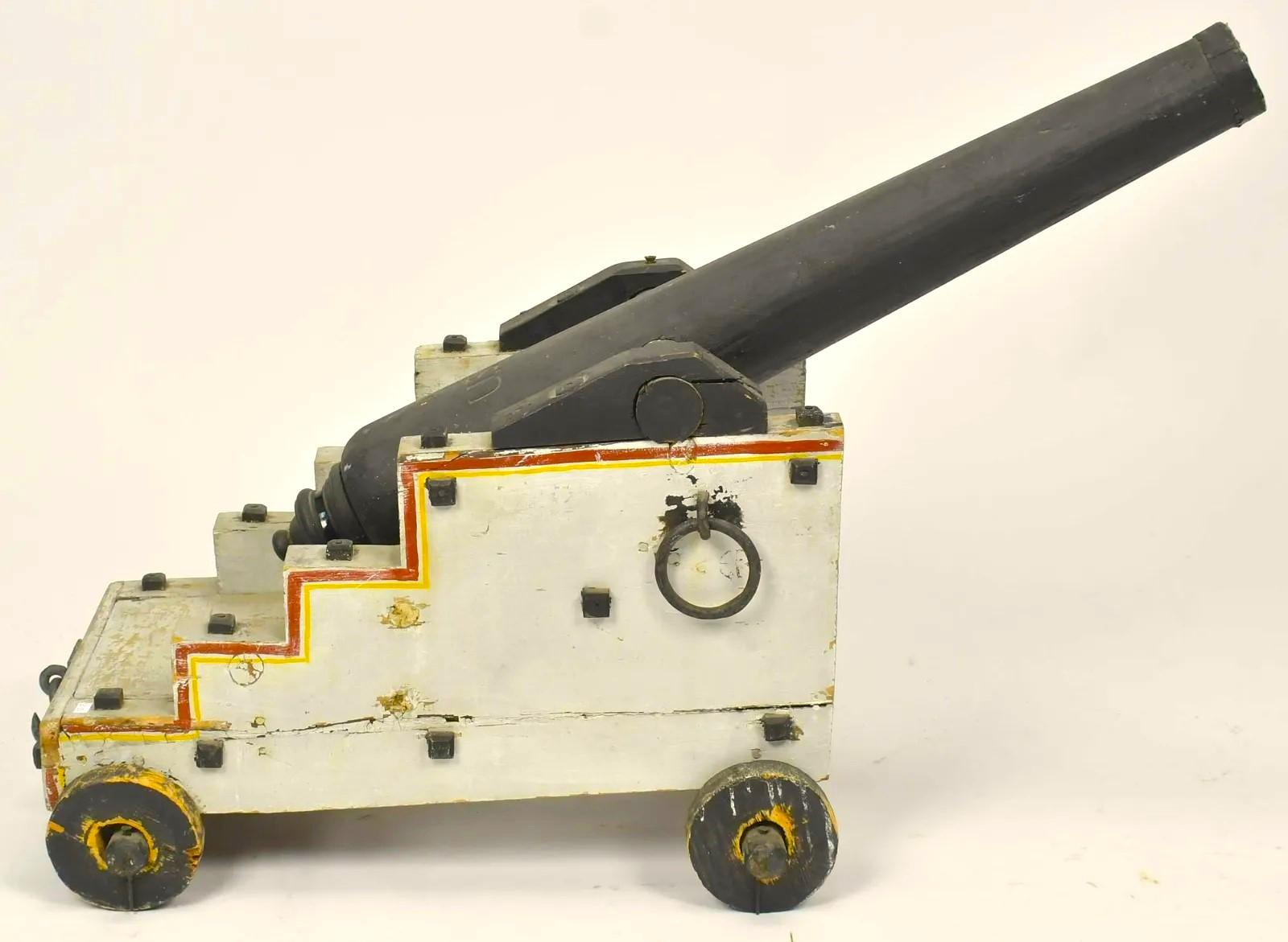 American Folk Art Naval Cannon, Early 20th Century