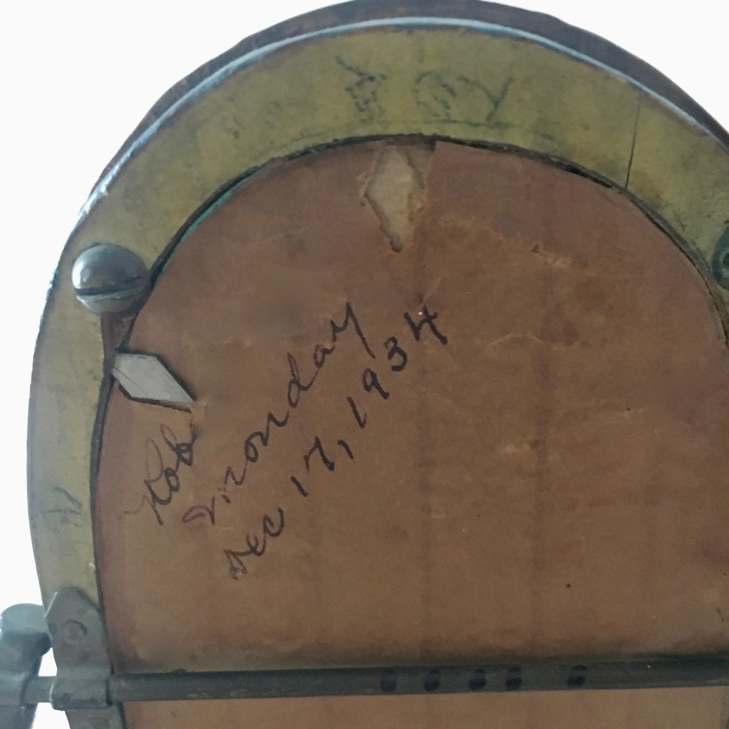 Folk Art Oval Copper Picture Frame, 1934 2