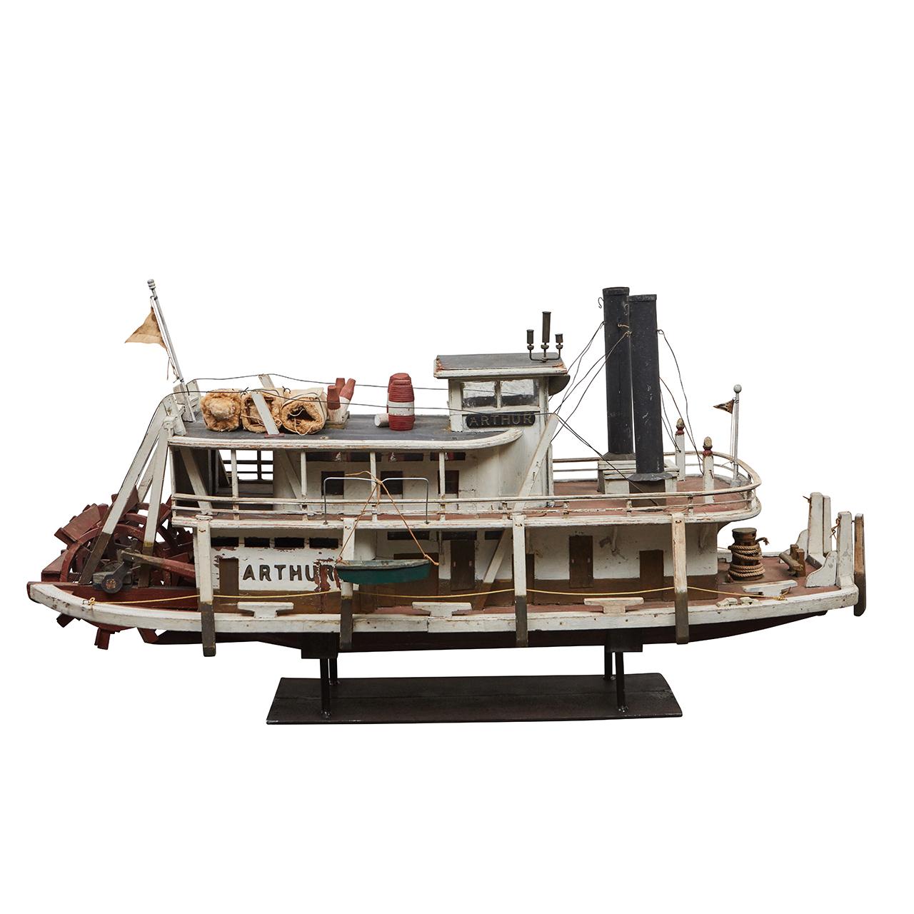 Folk Art Paddle Boat 'Arthur' of Paducah, KY For Sale