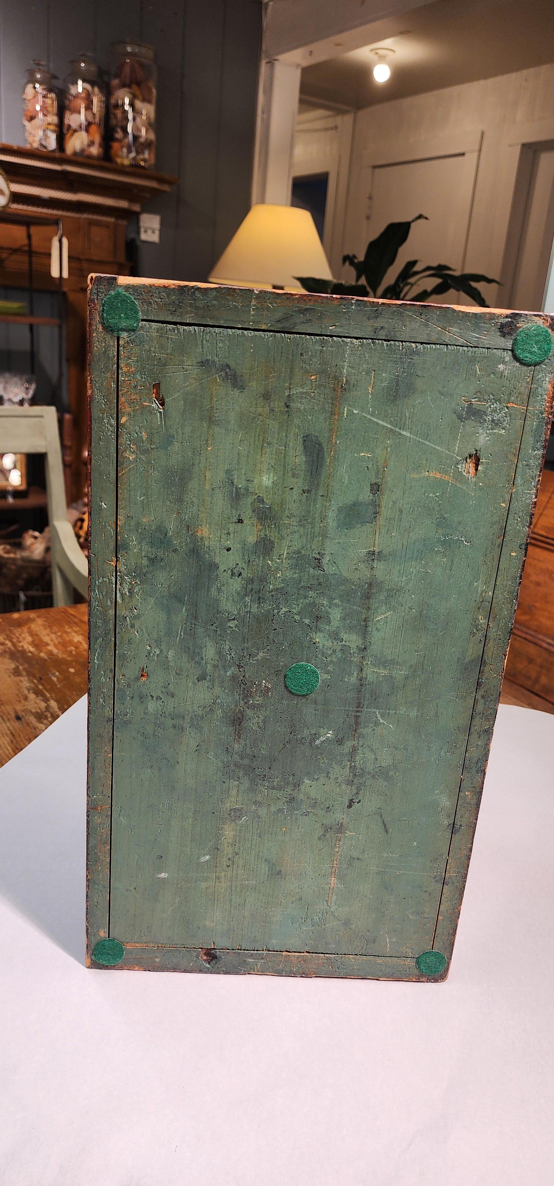 Caja de documentos pintada al estilo folclórico Siglo XIX Americano en venta 2