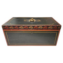 Folk Art Painted Document Box 19th Century American
