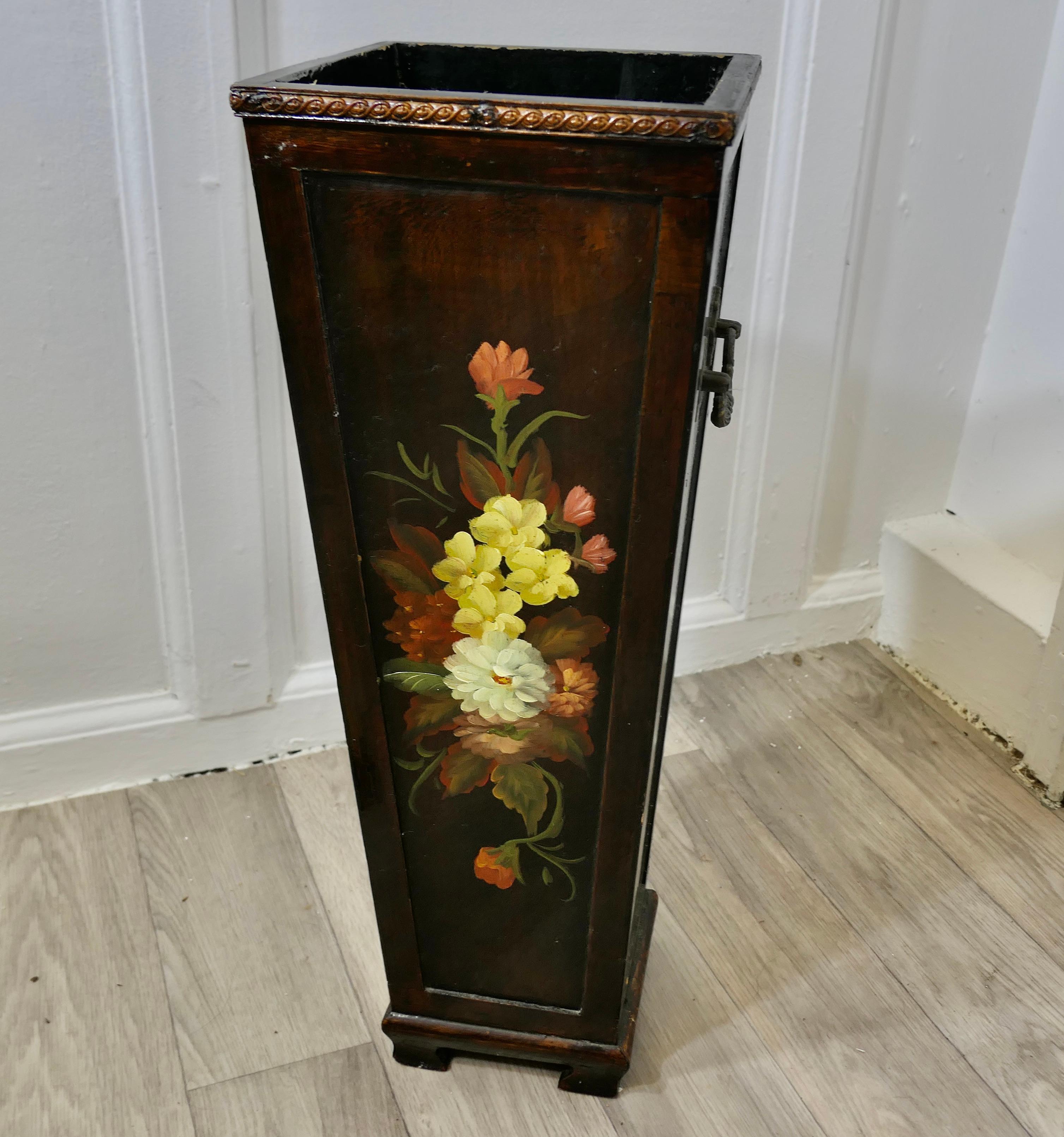 Paragüero, Soporte de Palo Pintado con Arte Popular  Esta pieza tiene buena pinta en Bueno estado para la venta en Godshill, Isle of Wight