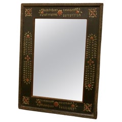 Folk Art Painted Wall Mirror