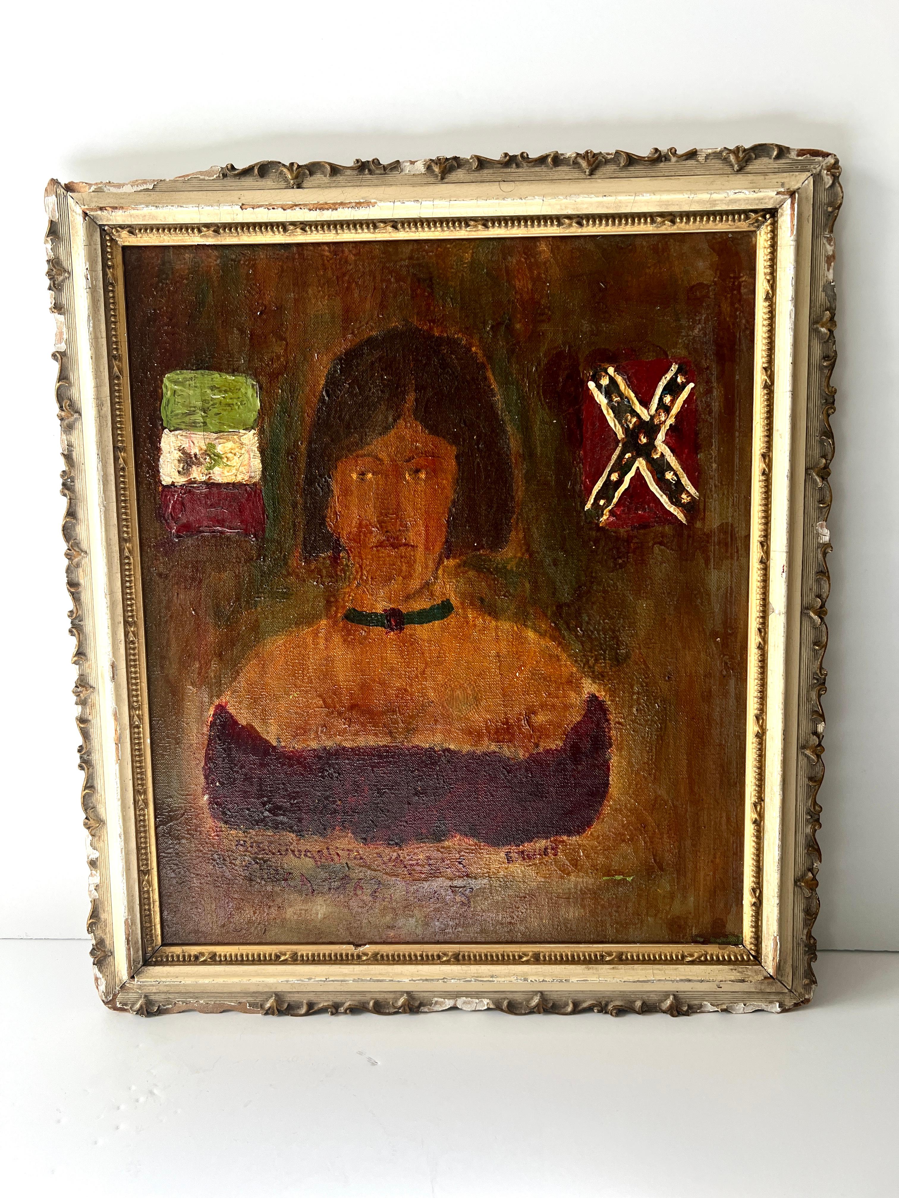 Pittura folkloristica di Elias Telles.  Telles è un pittore autodidatta ed è diventato molto ricercato e da collezione.  An He si rivolge alle figure storiche e alla comunità con i suoi soggetti unici e le sue opere pesantemente dipinte.  Telles