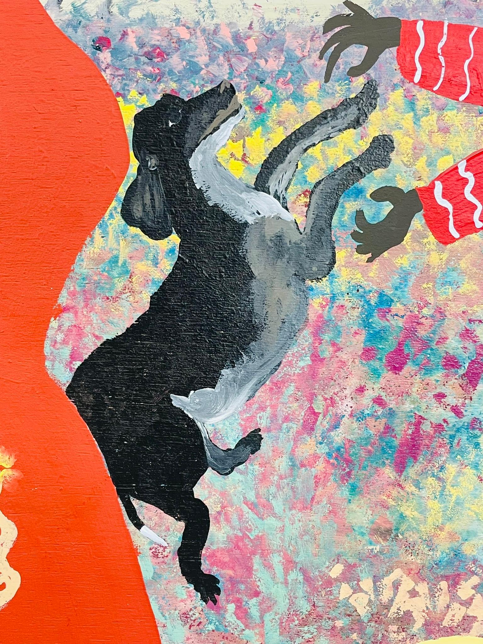 Folk Art Gemälde von Black Joe Jackson, Titel 
