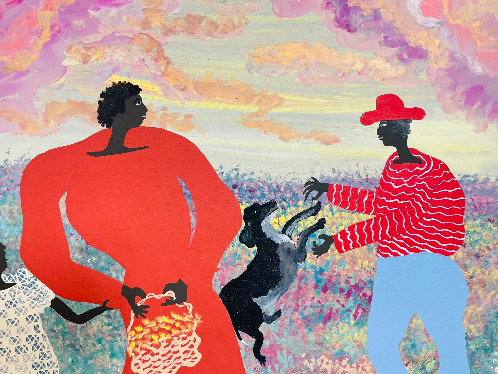 Folk Art Gemälde von Black Joe Jackson, Titel 
