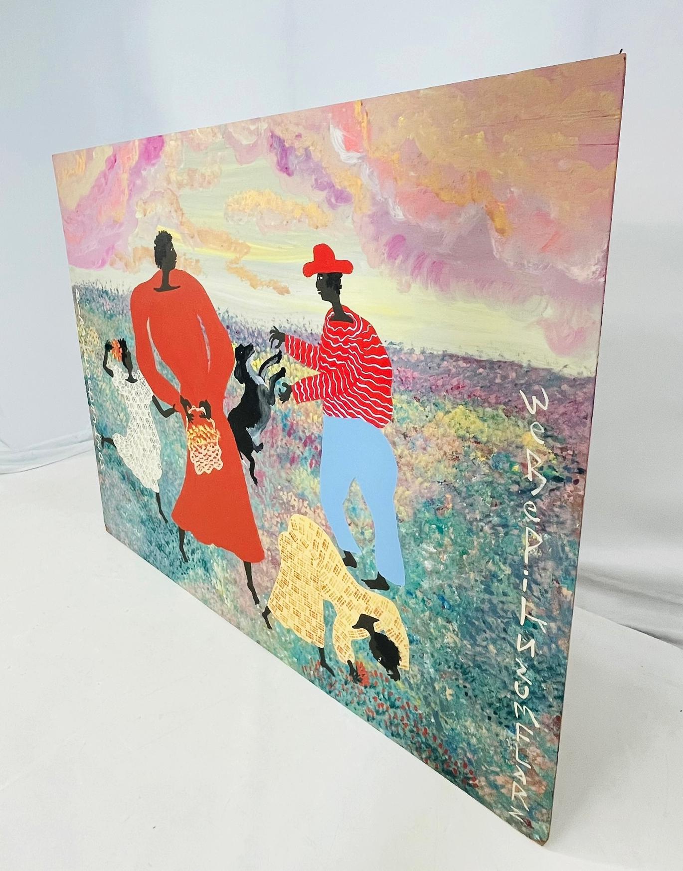 Folk Art Gemälde von Black Joe Jackson, Titel 