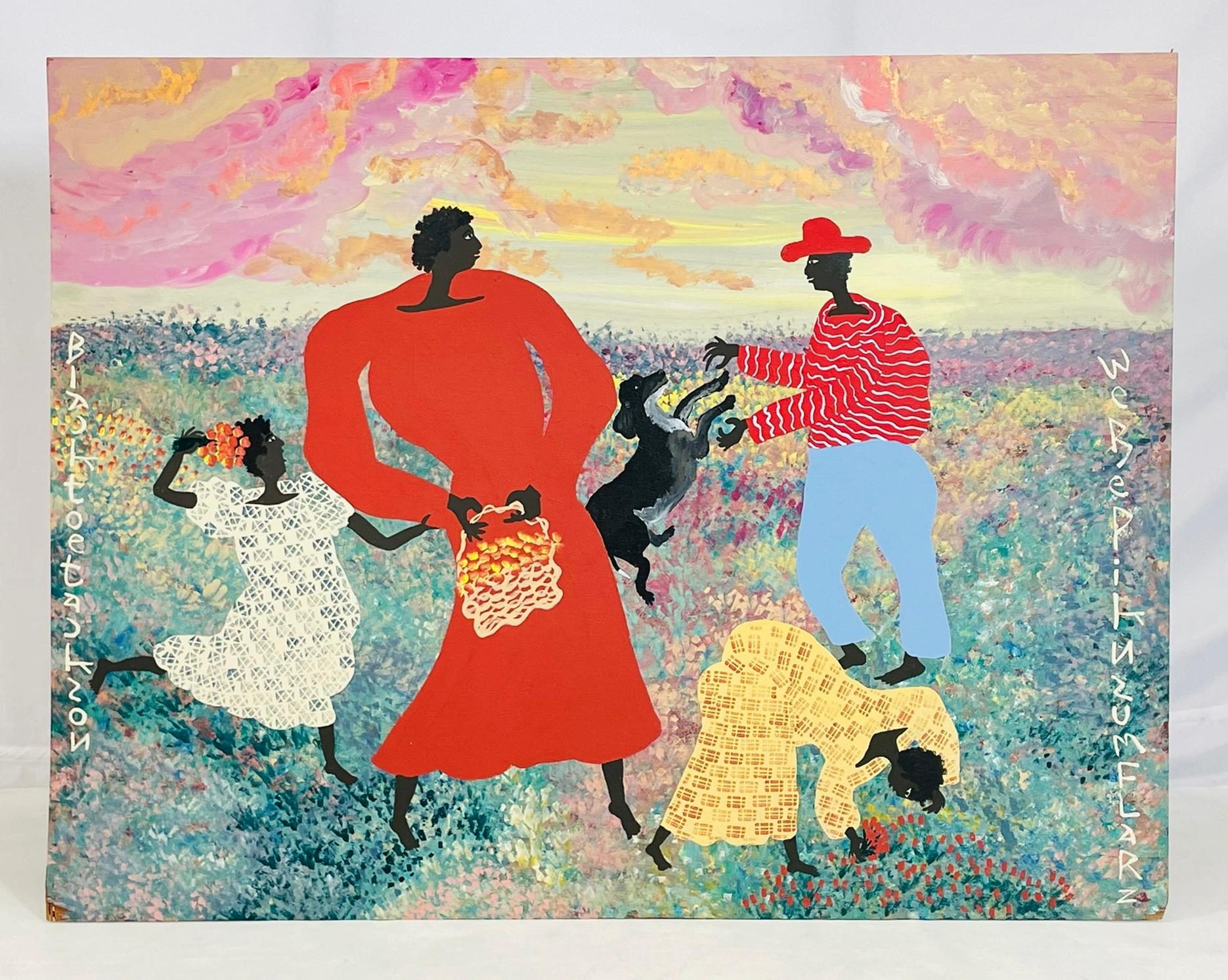Folk Art Gemälde von Black Joe Jackson, Titel 