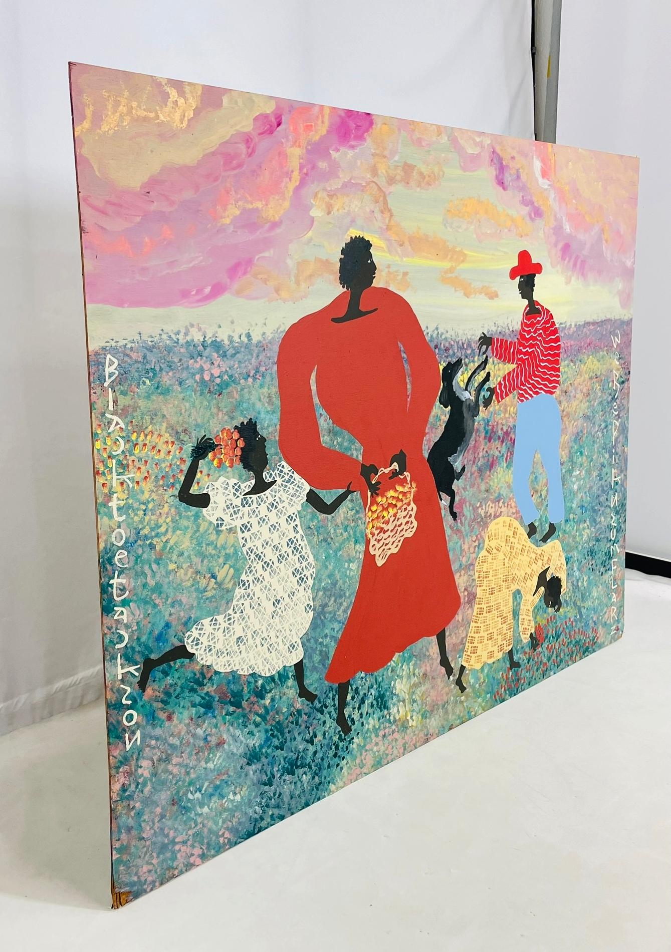 Folk Art Gemälde von Black Joe Jackson, Titel 