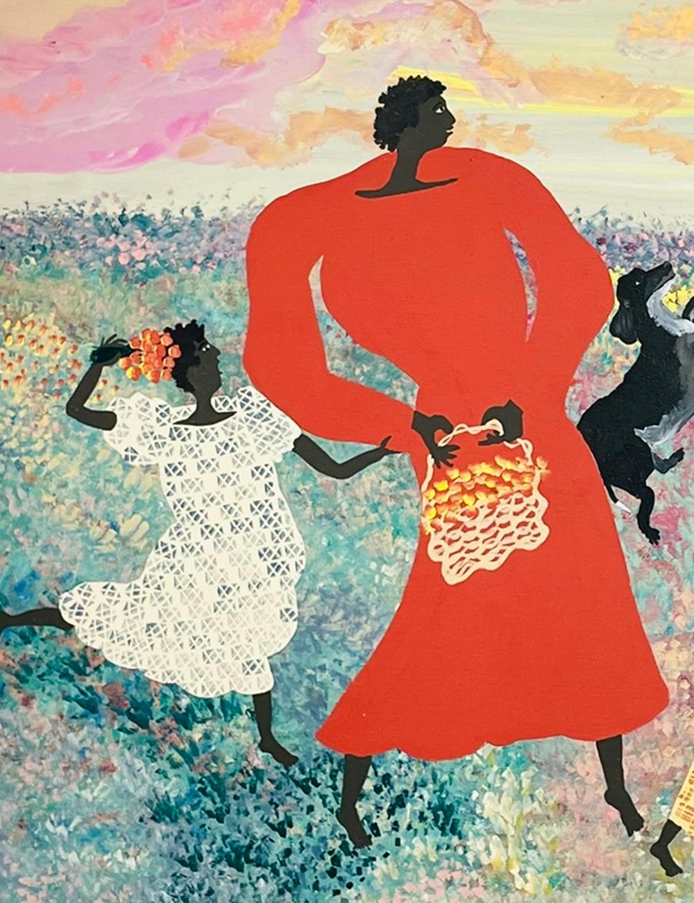 Folk Art Gemälde von Black Joe Jackson, Titel 