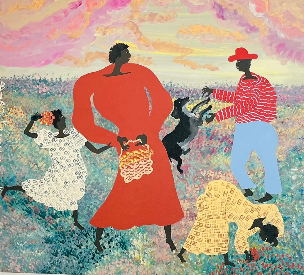 Folk Art Gemälde von Black Joe Jackson, Titel 
