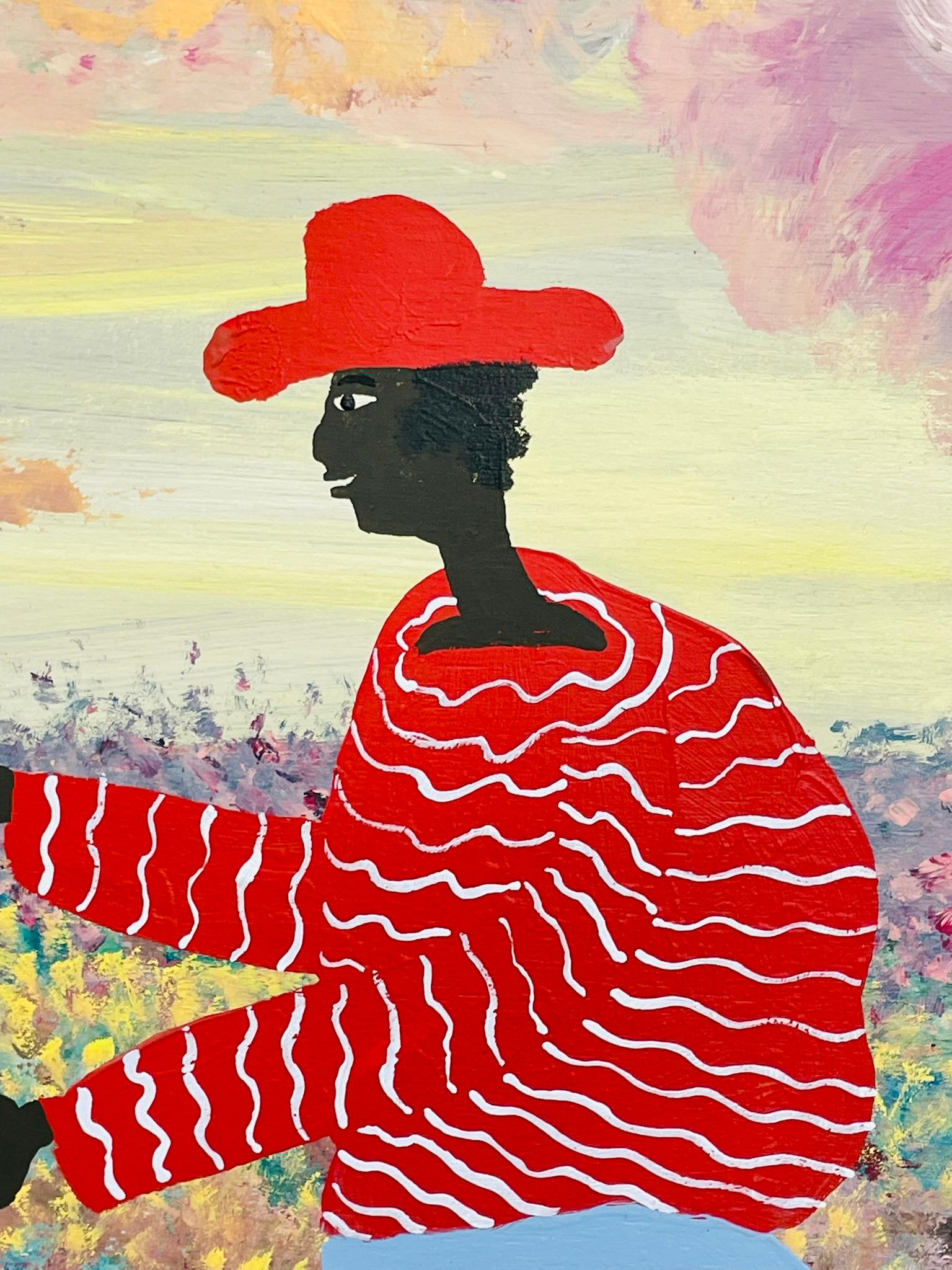 Folk Art Gemälde von Black Joe Jackson, Titel 