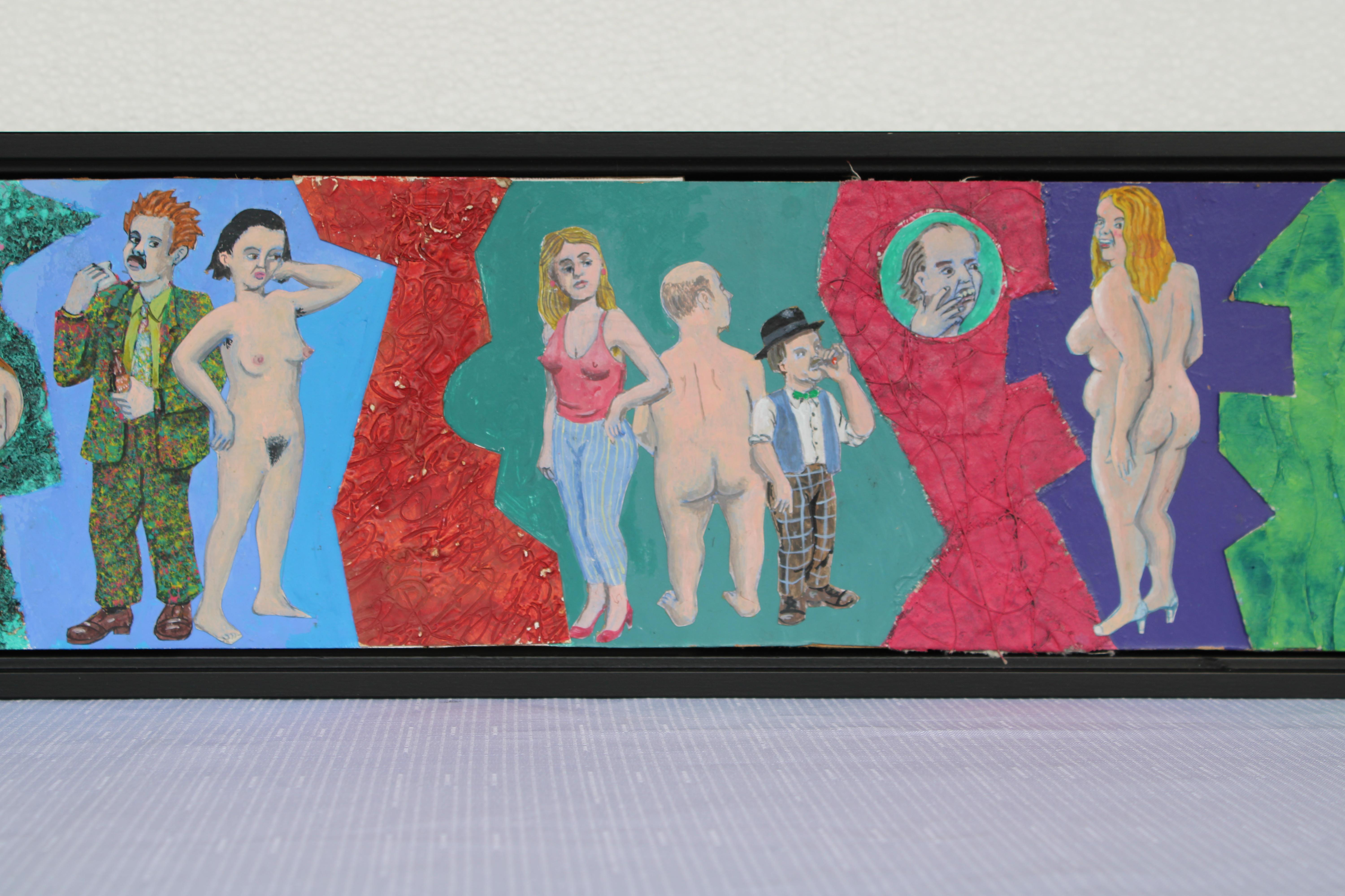 Contemporary Outsider Art Painting titled E-Z FRIEZE-E3 2008 RRD For Sale